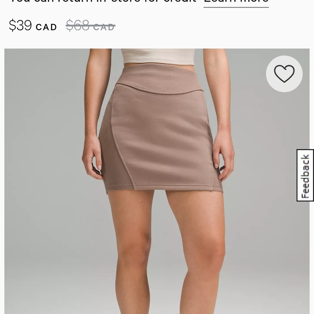 Lululemon Athletica Tan Asymmetrical Pencil Skirt Night Out